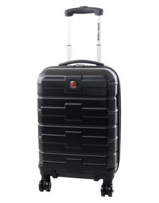 Swiss Gear Cross 20 Inch Hard Side Suitcase - BLACK - 20
