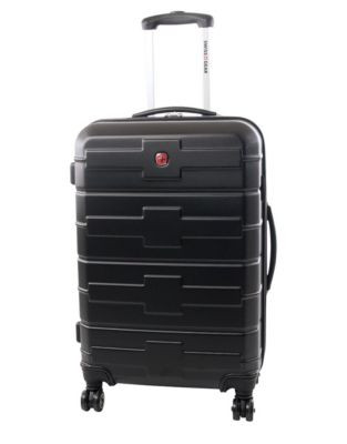 Swiss Gear Cross 24 Inch Hard Side Suitcase - BLACK - 24