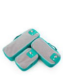 Heys Pack ID 3 pc Slim Packing Cube Set 3 size - GREEN