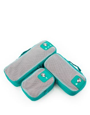 Heys Pack ID 3 pc Slim Packing Cube Set 3 size - GREEN