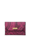 Lauren Ralph Lauren Acadia Paisley Leather Card Case - ROSE
