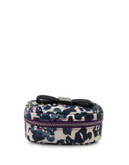 Anne Klein Printed Cosmetics Case with Bow - CHEETAH MULTI