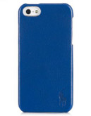 Polo Ralph Lauren Pebbled Leather Hard iPhone Case - COBALT BLUE