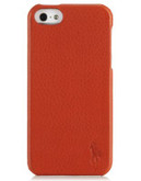 Polo Ralph Lauren Pebbled Leather Hard iPhone Case - ORANGE
