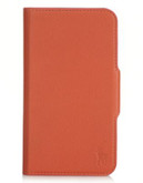 Polo Ralph Lauren Pebbled Leather Samsung Case - ORANGE