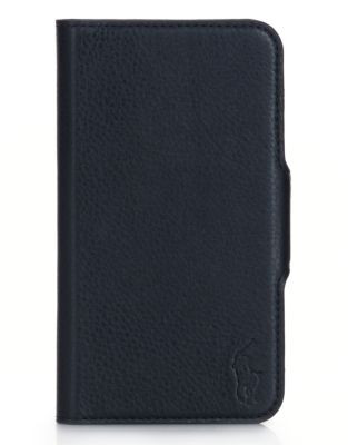 Polo Ralph Lauren Pebbled Leather Samsung Case - BLACK