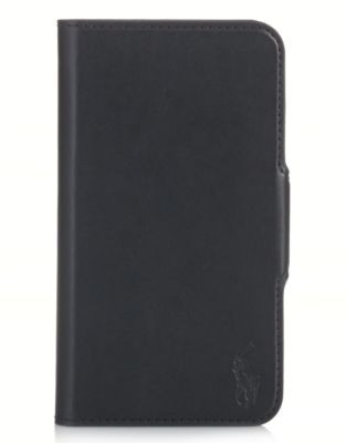 Polo Ralph Lauren Burnished Leather Samsung Case - BLACK