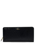 Lauren Ralph Lauren Tate Patent Leather Continental Wallet - BLACK