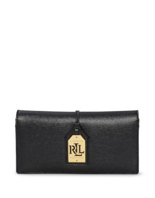 Lauren Ralph Lauren Newbury Leather Slim Wallet - BLACK