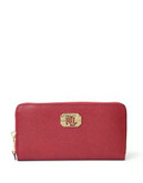 Lauren Ralph Lauren Whitby Leather Zip Wallet - RED