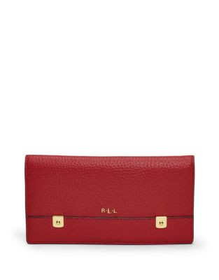 Lauren Ralph Lauren Morrison Slim Leather Wallet - RED