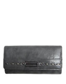 Club Rochelier Monsoon Collection Clutch With Removable Checkbook Flap - GREY