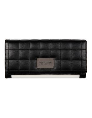Club Rochelier Quilted Clutch Wallet - WHITE BLACK