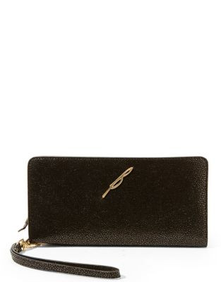B Brian Atwood Belle Continental Wallet - CAVIAR