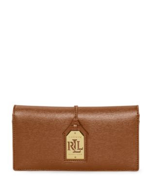 Lauren Ralph Lauren Newbury Slim Leather Wallet - LAUREN TAN