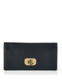 Lauren Ralph Lauren Leather Slim Wallet - BLACK