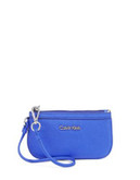 Calvin Klein Saffiano Leather Wristlet - ROYAL BLUE