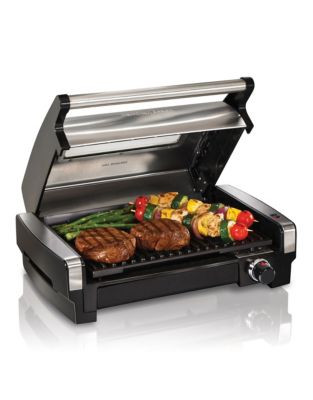 Hamilton Beach Searing Grill with Viewing Window and Removable Plates - STAINLESS STEEL