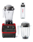 Vitamix Pro200 Blender Bundle with Dry Grains Container and Smoothie Bottle - RED
