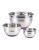 Anchor Hocking Three-Piece No-Slip Stainless Steel Mixing Bowls - SILVER - 3PC