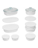 Corningware Fluted 18-Piece Bakeware Set - WHITE - 18PC