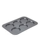 Chicago Metallic Six-Cup Non-Stick Muffin Top Pan - SILVER