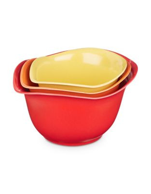 Architec Set of Three Eco-Smart Mixing Bowls - RED - 3PC