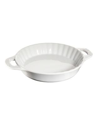 Staub 2.25 Quart Ceramic Pie Dish - WHITE