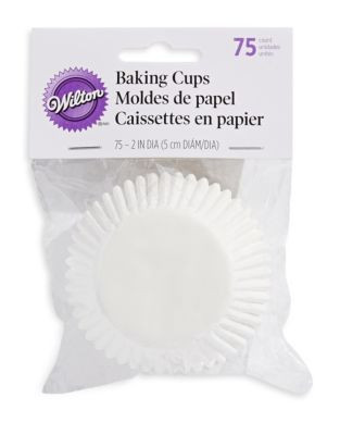 Wilton Pack of 75 Baking Cups - WHITE