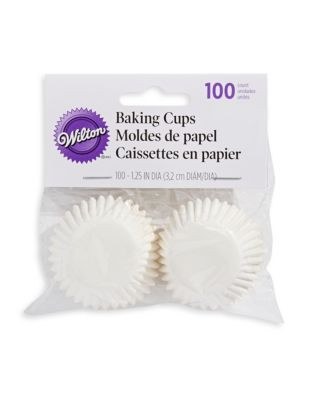 Wilton Pack of 100 Mini Baking Cups - WHITE