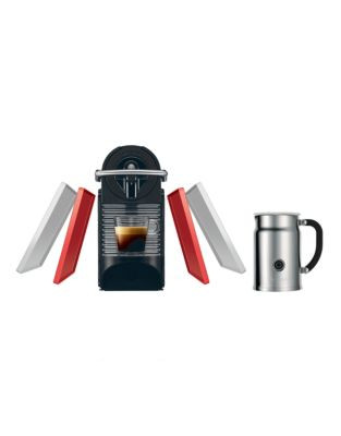 Nespresso Pixie Clips Coffee Machine and Milk Frother Bundle - WHITE