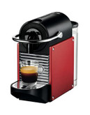 Nespresso Pixie Carmine Espresso Maker with Aeroccino - CARMINE RED