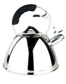 Paderno Three Litre Whistling Kettle - SILVER
