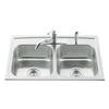 Toccata(Tm) Double Equal Self-Rimming Kitchen Sink