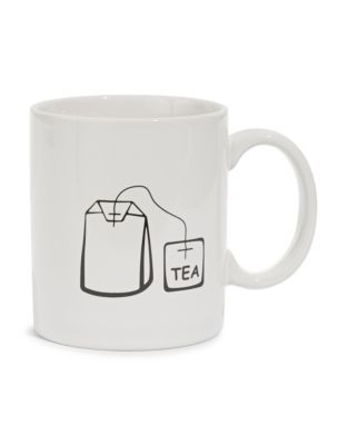 Distinctly Home Tea Bag Icon Mug - CREAM