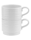 Sophie Conran For Portmeirion Set of Two Stacking Mugs - WHITE