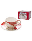Maxwell & Williams Kimono Collection Demi Tasse Cup and Saucer - RED