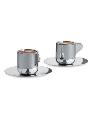 Georg Jensen Tea with Georg Espresso Cup and Saucer - STAINLESS STEEL