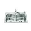 Staccato(Tm) Double-Basin Self-Rimming Kitchen Sink