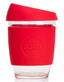 Joco 12 oz. Glass Traveller Cup - RED - 12 OUNCES