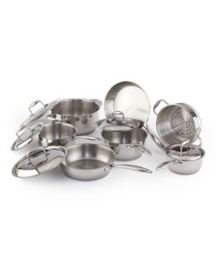 Paderno 12 Piece Epicurean Cookware Set - STAINLESS STEEL