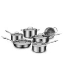 Cuisinart 11-Piece Three-Ply Stainless Steel Cookware Set - SILVER - 11L