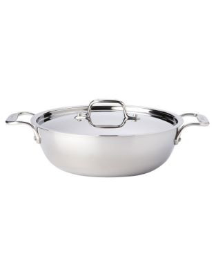 All-Clad 3 quart Stainless Steel Cassoulet with Lid - SILVER