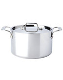 All-Clad 4 quart Stainless Steel Casserole with Lid - SILVER
