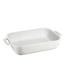 Staub Ceramic Rectangular Dish - WHITE - 2L