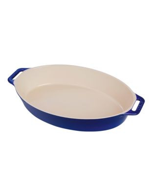 Staub 2.5 Quart Ceramic Oval Dish - BLUE