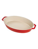 Staub 2.5 Quart Ceramic Oval Dish - CHERRY
