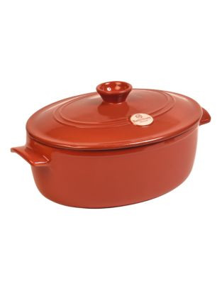 Emile Henry Oval Covered Stewpot - ORANGE - 6