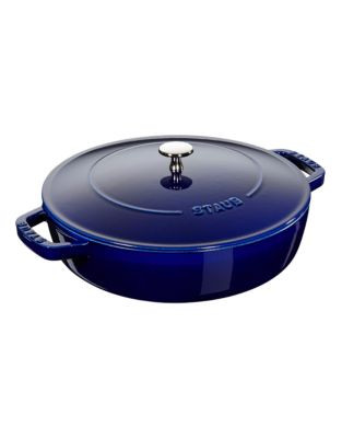 Staub Round 11 Inch Cast Iron Braiser - DARK BLUE - 28 CM