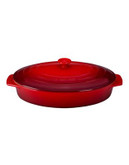 Le Creuset Oval Casserole with Lid - CHERRY